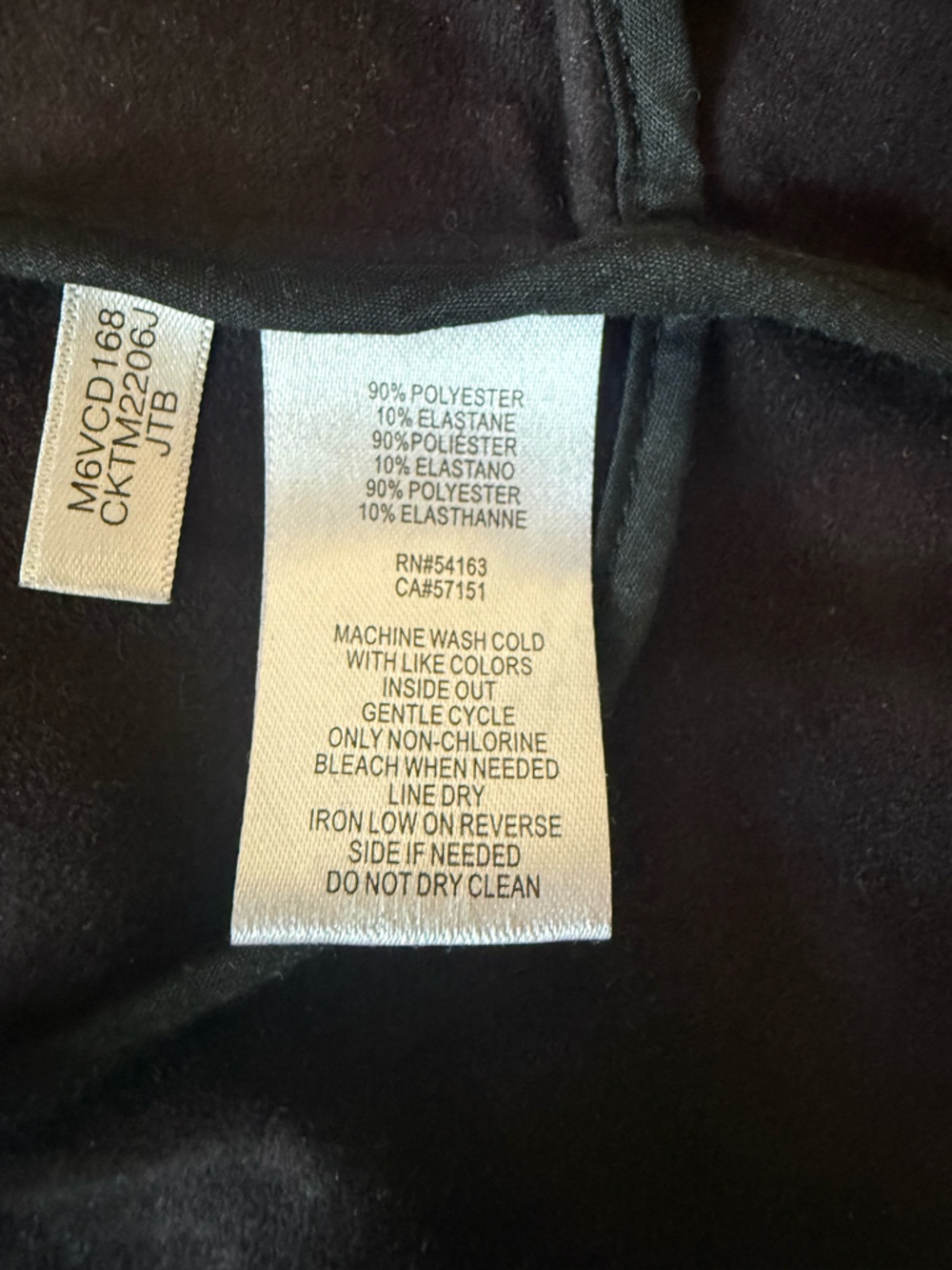Calvin Klein Black Draped Faux Leather Zip Jacket - Picture 13 of 16